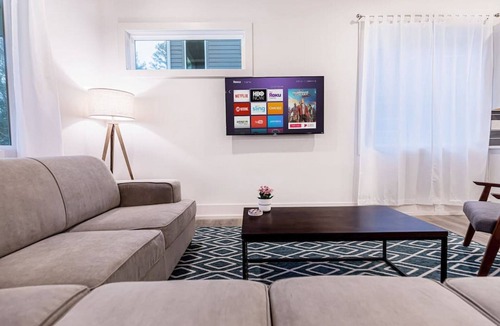 Sugar Creek House | Modern Scandinavian 4 Bedroom Home Across from Park!