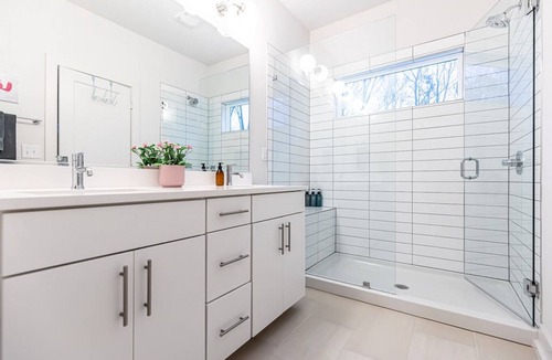 Sugar Creek House | Modern Scandinavian 4 Bedroom Home Across from Park!