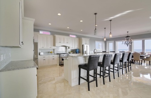 Crescent Beach House | New Oceanfront home with Pool/Spa, Game Rm, Elevator,4 Masters & Movie Theater