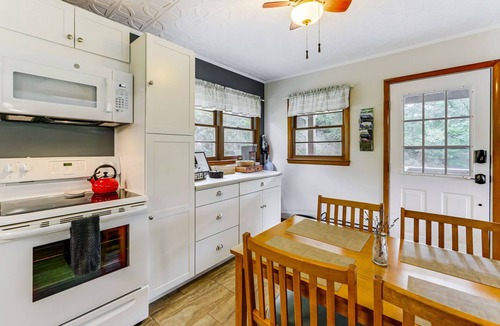 Sylva Cottage | Pet Friendly Riverfront Home near WCU! Trout fishing near Cullowhee & Smoky Mtns