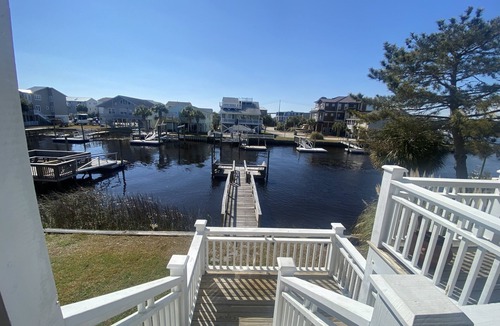 Ocean Isle Beach House | PRIVATE DOCK - INTERCOASTAL WATERWAY VIEWS: 5 Bedrooms, 4 Baths, Large Porch!