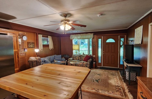 Oak Hill Park Cabin | Rustic Red Cabin on Kerr Lake