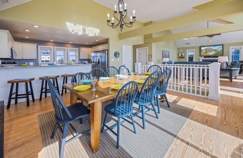 Wind Over Waves House | SemiSoundfront Dog Friendly w/Pool, Elevator, Hot Tub, Tiki Bar, Cmty Boat Ramp
