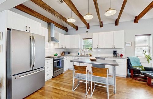 Westside House | Sleek Cottage - High-Speed WiFi, Central AC, Private Deck - Walk to Restaurants