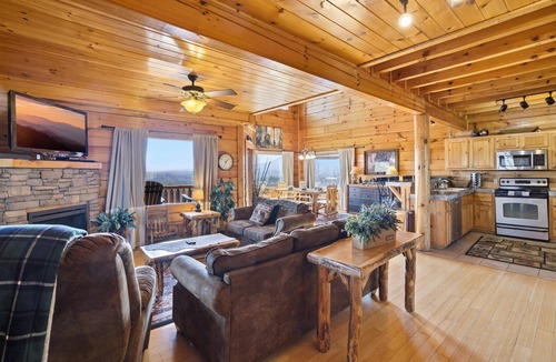 Sevierville Cabin | Smoky Mountain Bliss by Beyond Expectations: Hot Tub, Game Room & Community Pool