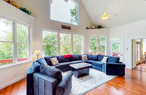 Goodview House | Still Waters - Lakefront luxury home with views, dock, home theater & game room