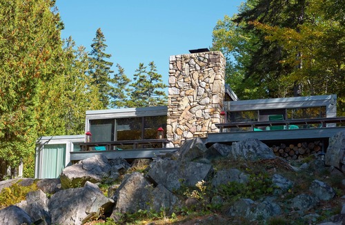 Northeast Harbor Cottage | Stunning Modern Luxury Waterfront with its Own Brook/Waterfall.