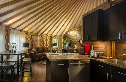 Topton Cabin | Stunning Yurt with Magnificent Creek Views in Topton, North Carolina