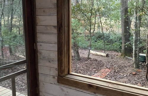 Purlear Cabin | The Moon and You- Unique creek side off grid 1-bedroom cabin with glass roof
