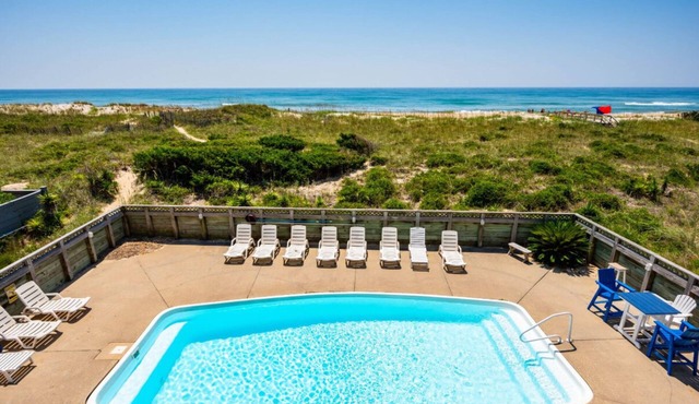 8BR OCEAN/BEACHFRONT w/HEATED POOL & HOT TUB in OBX!