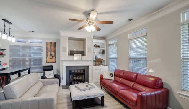 Beautiful Pet Friendly home, with a patio, fenced yard and EACH bedroom has it own bathroom.