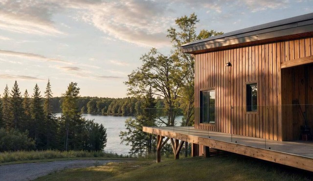 Chalet 2025 sur lac Barron navigable Spa, quai, 4 rooms -14 pers - Laurentians
