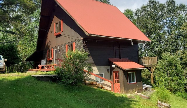 Cozy 2 bedroom with fireplace and small swimmable lake 15 min from Mt Tremblant