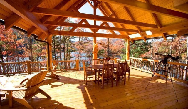 Island Lodge on Bear Lake Surrounded By Water- Private Peninsula Great Decks