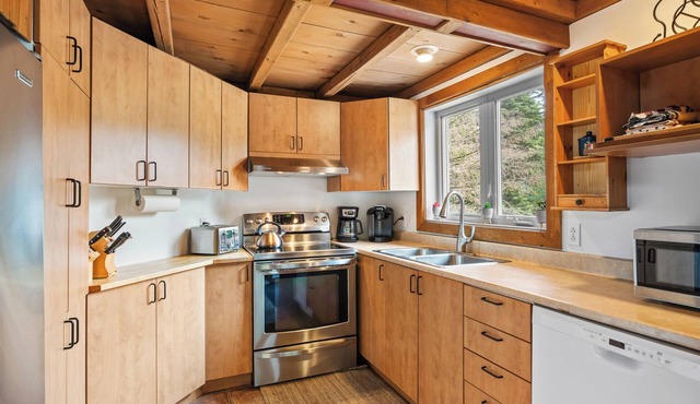 Laura: cozy comfort in Val-David, w/spa & firepit