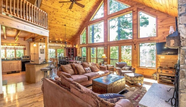 Magical Log Home Trailside at Pleasant Mnt Ski Resort Great Mnt Views