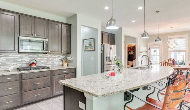 Media Room & Yard: Modern Moncks Corner Home