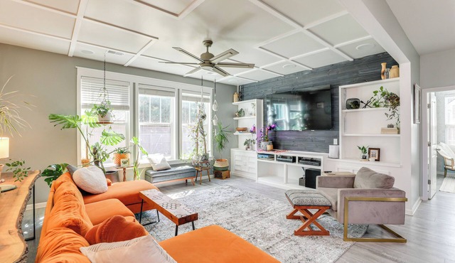 Media Room & Yard: Modern Moncks Corner Home