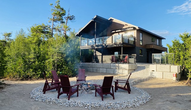 Modern cottage in the Bruce Peninsula with amazing sunset views.