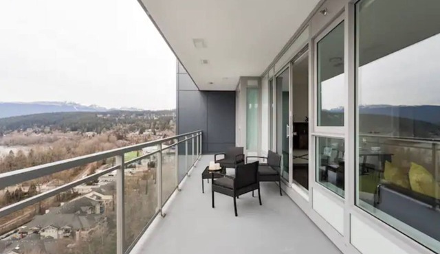 New 2BR Suite w/Parking, AC, Gym, Ocean View Port Moody , 5 min walk to skytrain