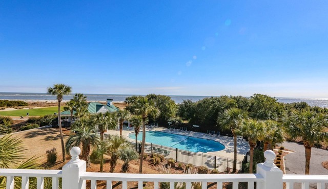Ocean Views, Two Master Suites, Screened Porch & Access to Ocean Point Community Pool & Cabana
