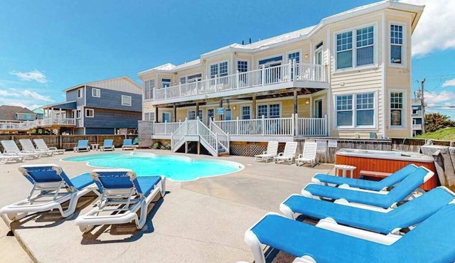 Oceanfront home with private pool, hot tub, amazing views, media room, game room