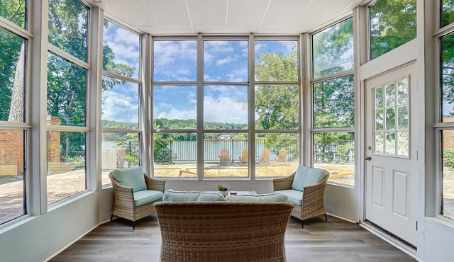 River's Edge - Spacious Waterfront Home with Pool, Firepit, Gameroom, & Dock! Near City & Pets OK!