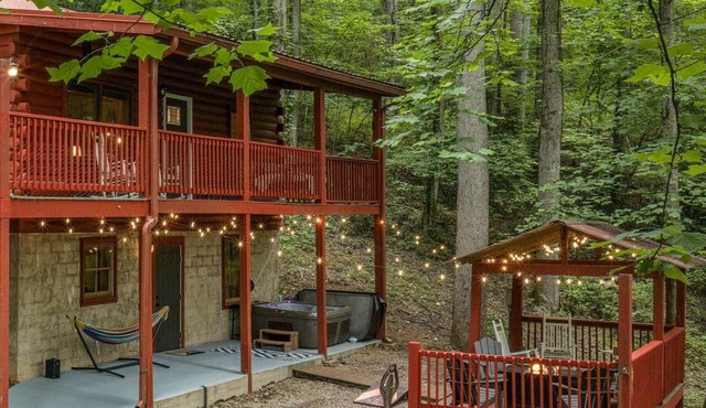 Smoky Mountain Cabin: King Bed, Hot Tub, Zero Pet Fees, 15 Minutes to Train