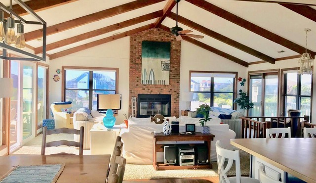 Steps to beach/Ocean view/bright & modern in Duck/pool & tennis in Sanderling