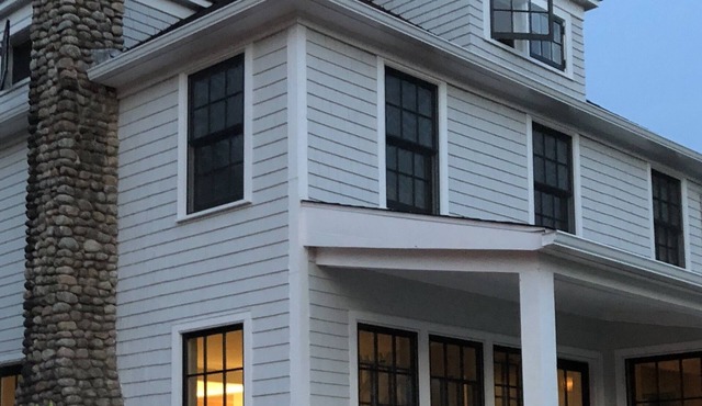 The Chester House. Seaside in the village, with private wharf