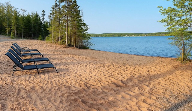 The Luxurious Lakefront Reset on Porters Lake with private beach and hot tub!