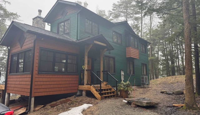 Tranquil Evergreen Landing on Six Mile Lake
