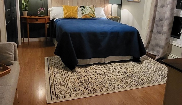 Treetop Apartment in Victoria Cross. Spacious apt with balcony overlooking creek