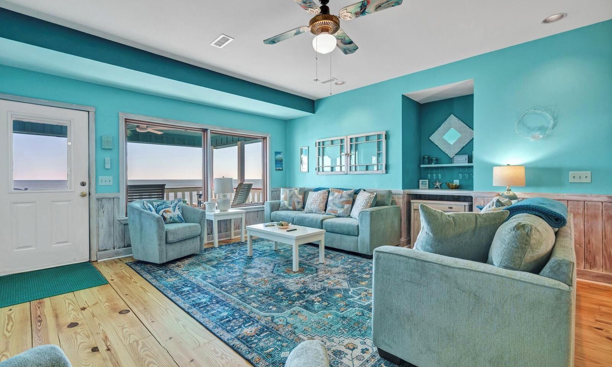 Edisto Island House | 4BR/4Bth Direct Oceanfront,House,Covered Porch and fireplace!