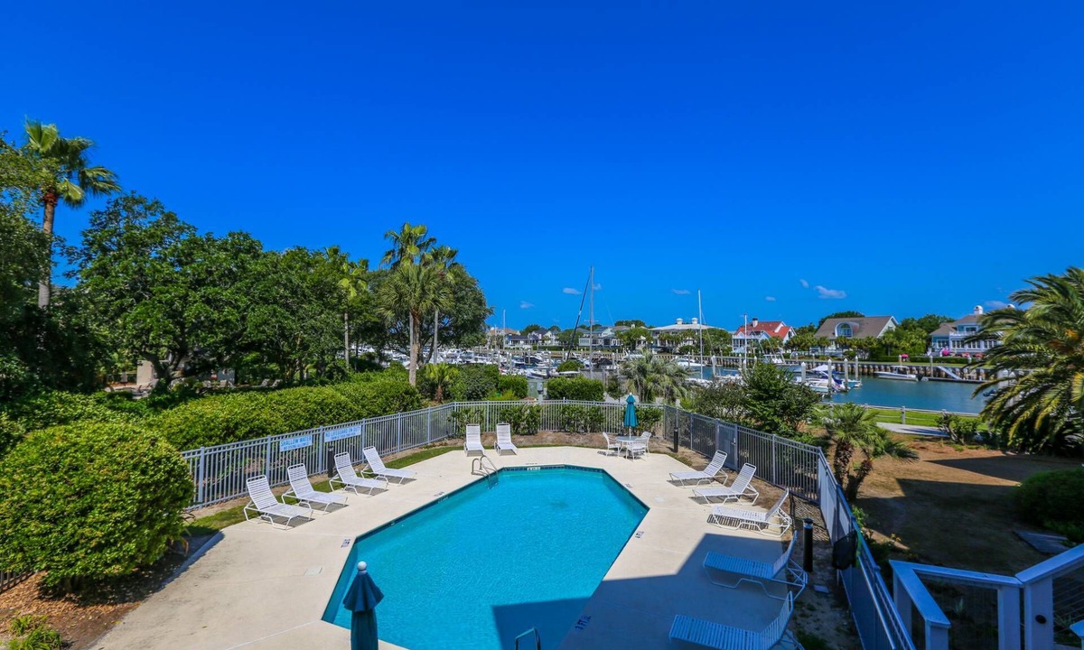 Isle of Palms Condo | Peaceful Marina Views, Pool Access, Relaxing Screened Porch, Easy Stroll/Bike to Restaurants & Beach