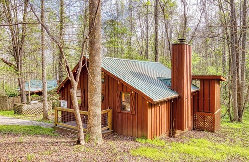 Townsend Cabin | Hot Tub - Gas Fireplace - King Bed - Secluded- Community Pool - Cozy