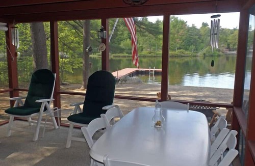 Raymond Cottage | Cozy camp with large sandy beach and excellent views of Little Sebago.