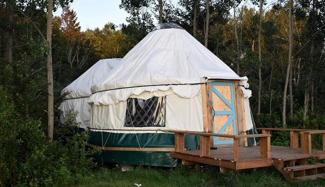 Impressive Yurt with Wood-Burning Stove Ideal for Camping near North Bay