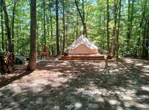 Remote Equipped Bell Tent Surrounded by Nature with Great Hiking Trails in Virginia